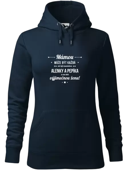 Dámská mikina Mámou může být každá se jmény