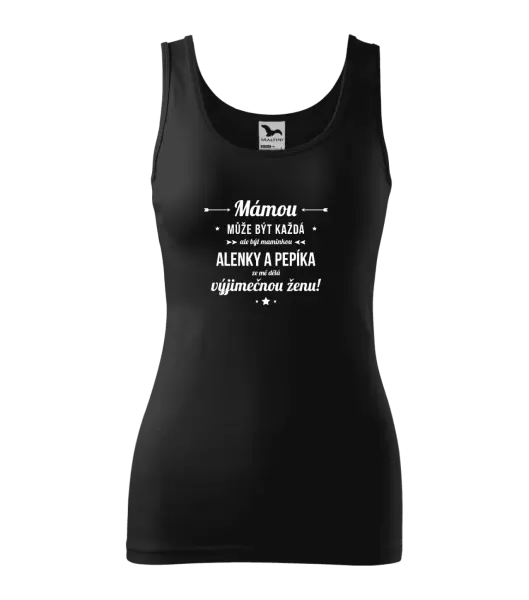 Dámské tílko Mámou může být každá se jmény