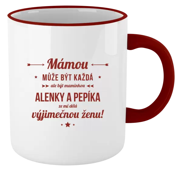 Hrnek Mámou může být každá se jmény