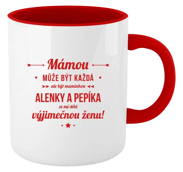Hrnek Mámou může být každá se jmény