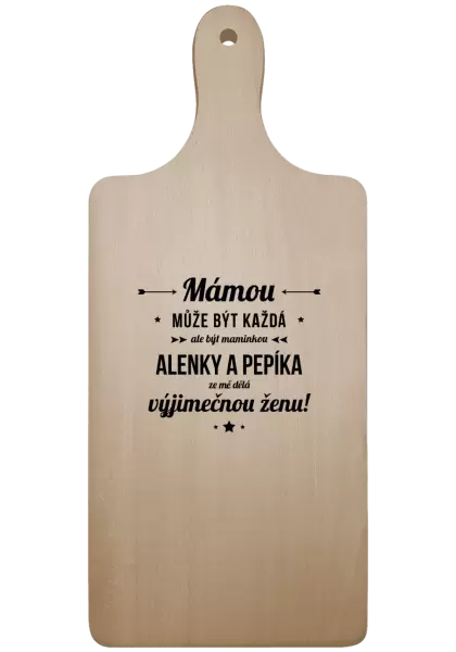Prkénko Mámou může být každá se jmény