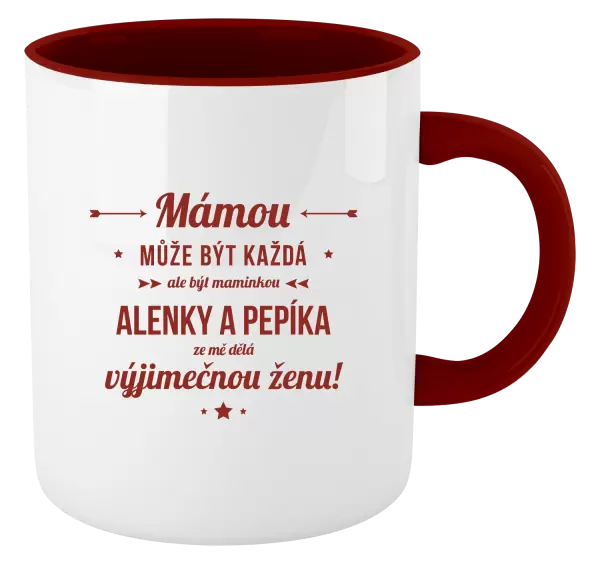 Hrnek Mámou může být každá se jmény