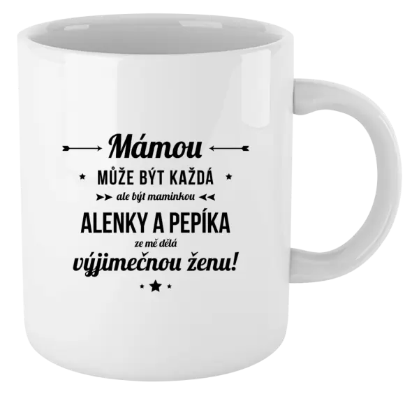 Hrnek Mámou může být každá se jmény