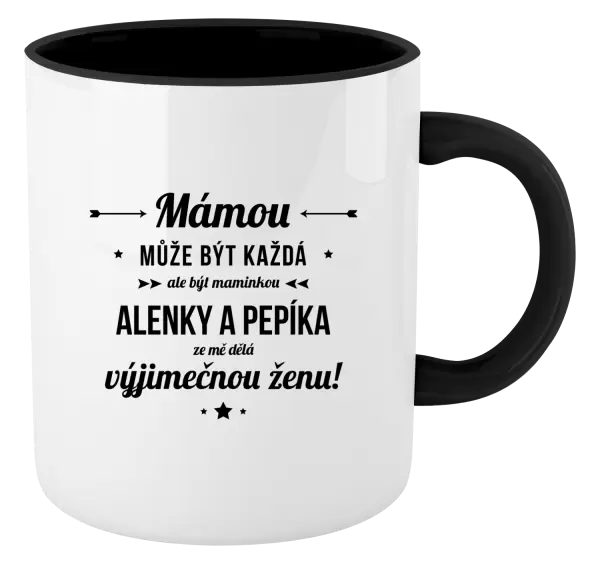 Hrnek Mámou může být každá se jmény