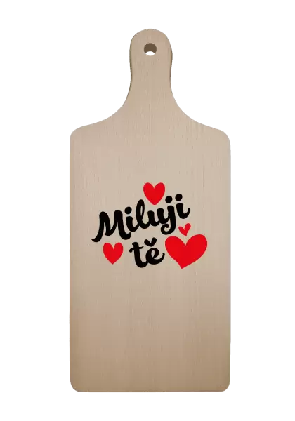 Prkénko Miluji tě - srdíčka