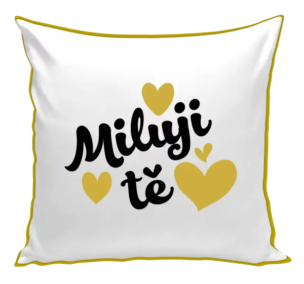 Polštář Miluji tě - srdíčka