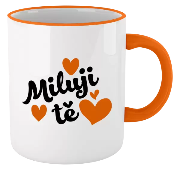 Hrnek Miluji tě - srdíčka