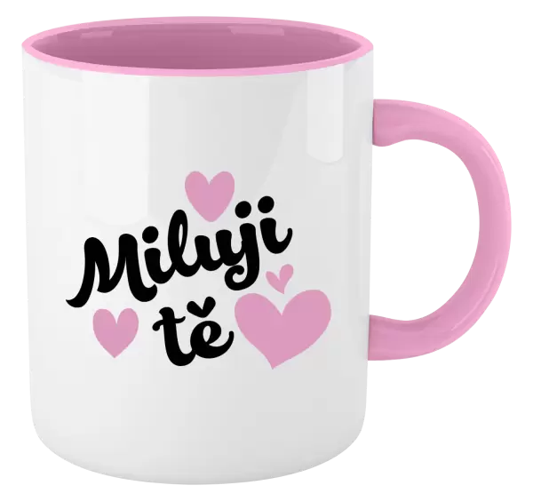Hrnek Miluji tě - srdíčka