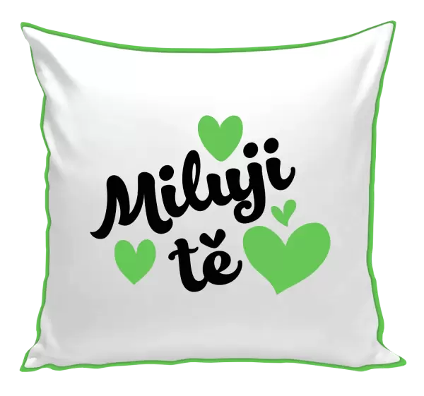 Polštář Miluji tě - srdíčka