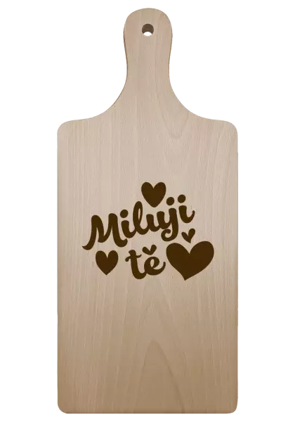 Prkénko Miluji tě - srdíčka