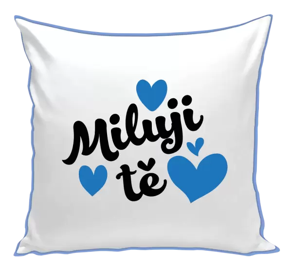 Polštář Miluji tě - srdíčka