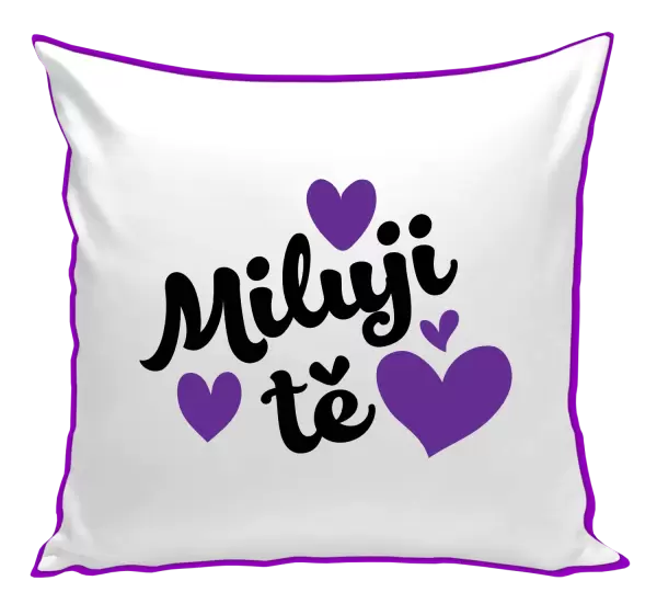 Polštář Miluji tě - srdíčka