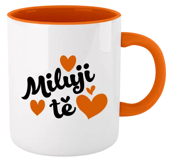 Hrnek Miluji tě - srdíčka