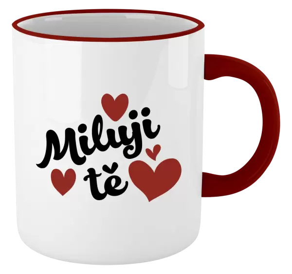 Hrnek Miluji tě - srdíčka
