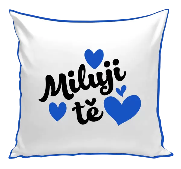 Polštář Miluji tě - srdíčka