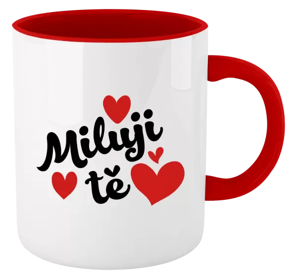 Hrnek Miluji tě - srdíčka