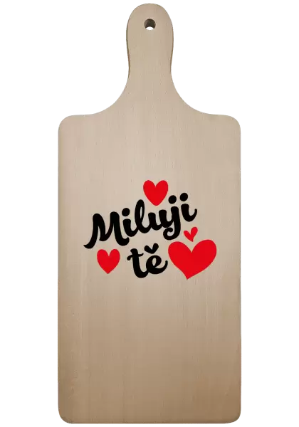 Prkénko Miluji tě - srdíčka