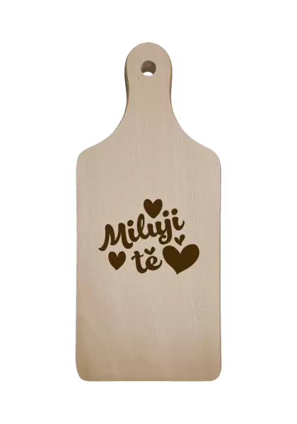 Prkénko Miluji tě - srdíčka