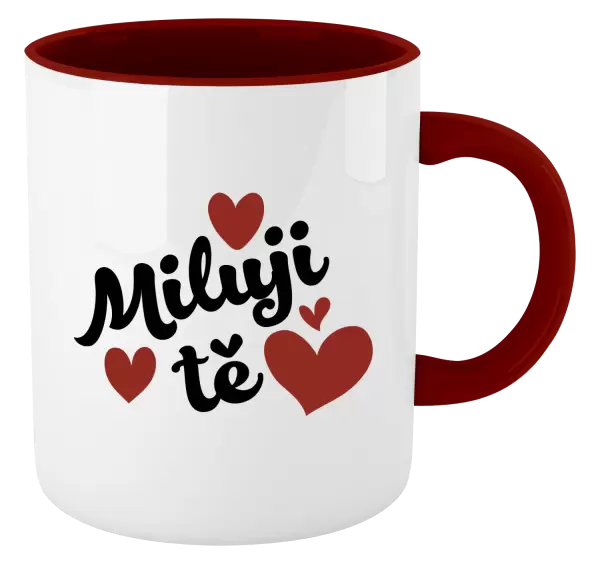 Hrnek Miluji tě - srdíčka