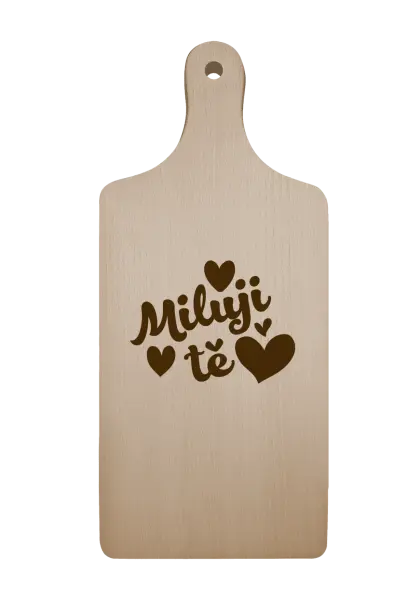 Prkénko Miluji tě - srdíčka