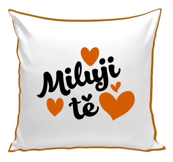 Polštář Miluji tě - srdíčka