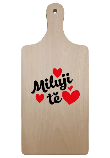 Prkénko Miluji tě - srdíčka