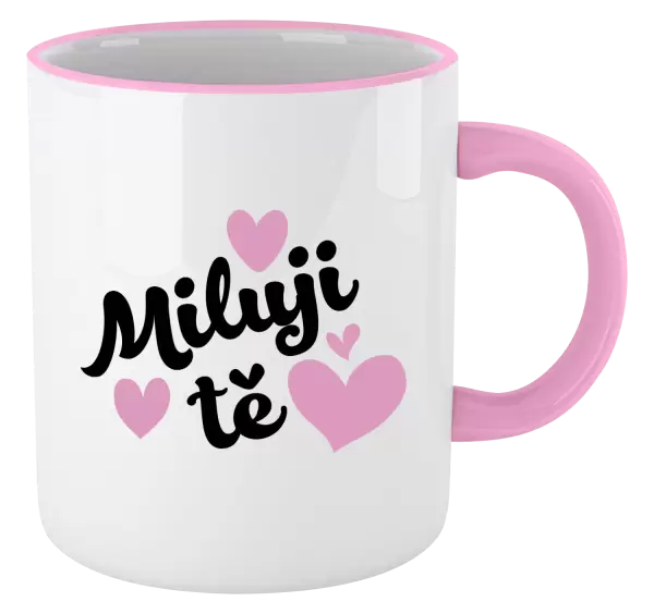 Hrnek Miluji tě - srdíčka