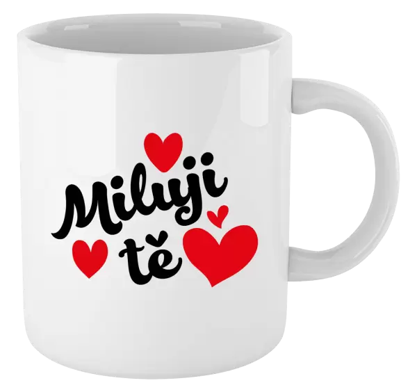 Hrnek Miluji tě - srdíčka