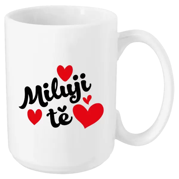 Hrnek Miluji tě - srdíčka