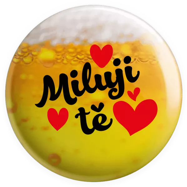 Placka Miluji tě - srdíčka