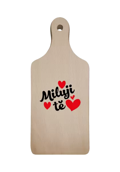 Prkénko Miluji tě - srdíčka