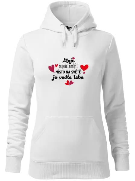 Dámská mikina Moje nejoblíbenější místo na světě je vedle tebe