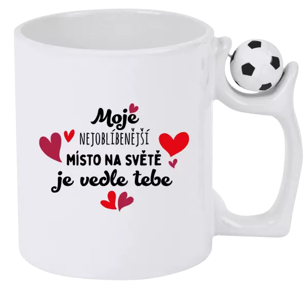 Hrnek Moje nejoblíbenější místo na světě je vedle tebe