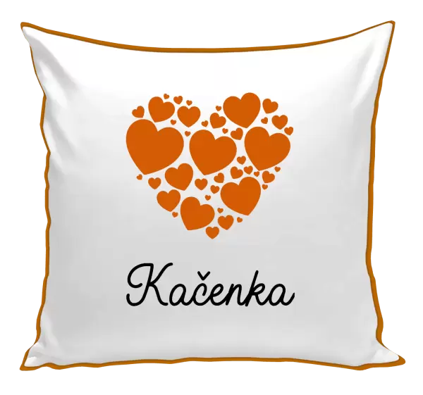 Polštář Srdíčka se jménem