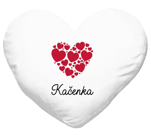 Polštář Srdíčka se jménem