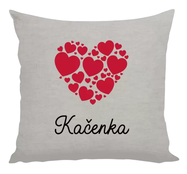 Polštář Srdíčka se jménem