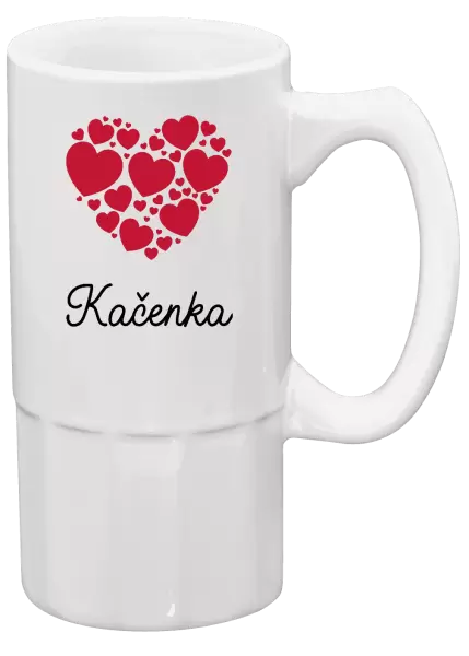 Půllitr Srdíčka se jménem