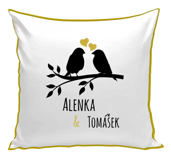 Polštář Ptáčci na větvi - vlastní jména