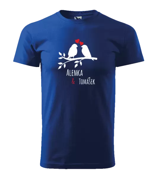 Pánské tričko Ptáčci na větvi - vlastní jména