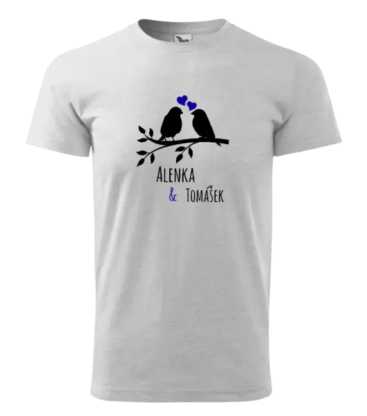 Pánské tričko Ptáčci na větvi - vlastní jména