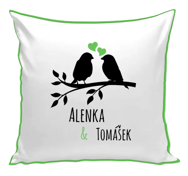 Polštář Ptáčci na větvi - vlastní jména