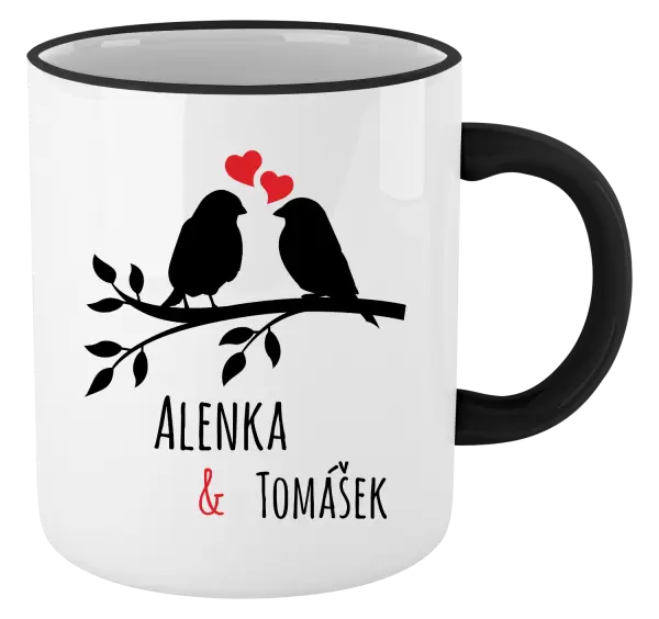Hrnek Ptáčci na větvi - vlastní jména