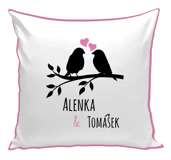 Polštář Ptáčci na větvi - vlastní jména