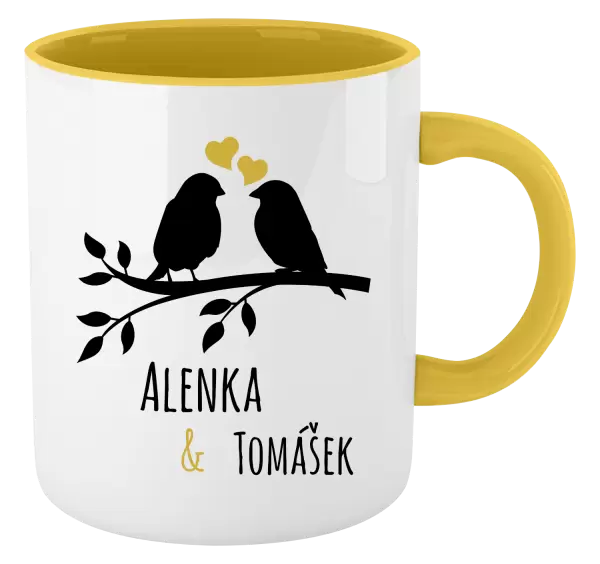 Hrnek Ptáčci na větvi - vlastní jména