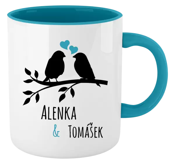 Hrnek Ptáčci na větvi - vlastní jména
