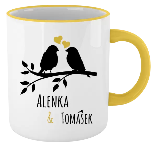 Hrnek Ptáčci na větvi - vlastní jména