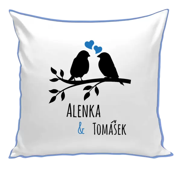 Polštář Ptáčci na větvi - vlastní jména