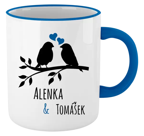 Hrnek Ptáčci na větvi - vlastní jména