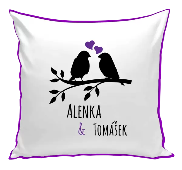 Polštář Ptáčci na větvi - vlastní jména