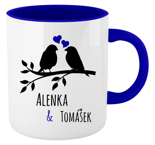 Hrnek Ptáčci na větvi - vlastní jména